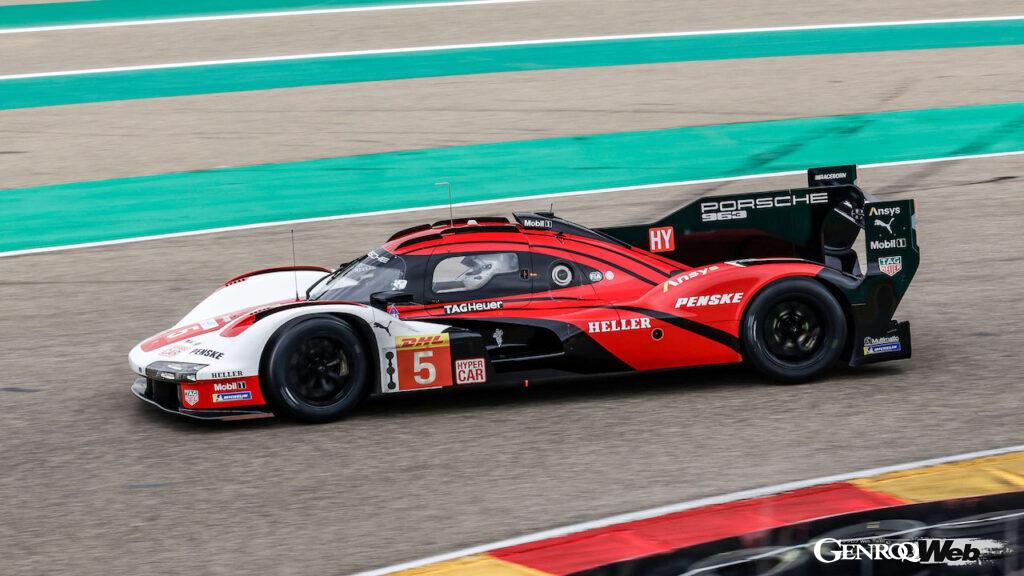 ハイブリッドプロトタイプ「ポルシェ 963」で精力的にモーターランド・アラゴンでラップを重ねたセバスチャン・ベッテル。