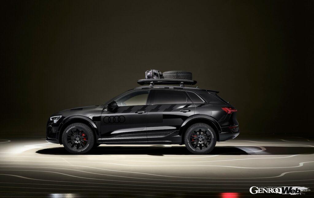 「アウディ Q8 e-tron エディション ダカール」のエクステリア。