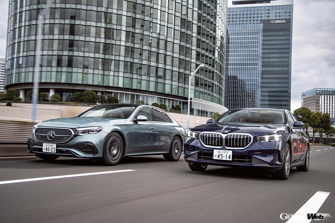 満を持した7年振りのフルモデルチェンジで日本導入された新型Eクラス。 一方、ライバルたるBMW 5シリーズも昨年秋、日本導入と未だ最新作である。 今回は2.0リッター直4エンジンを積むベースグレード同士を比較し、 ドイツを代表する2大セダンの実力を測ってみた。