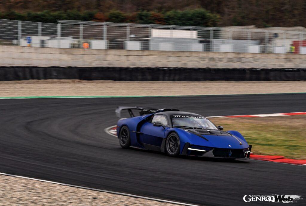 ウェットコンディションの中、サーキットで精力的に走行を繰り返した「マセラティ MCエクストレーマ」。