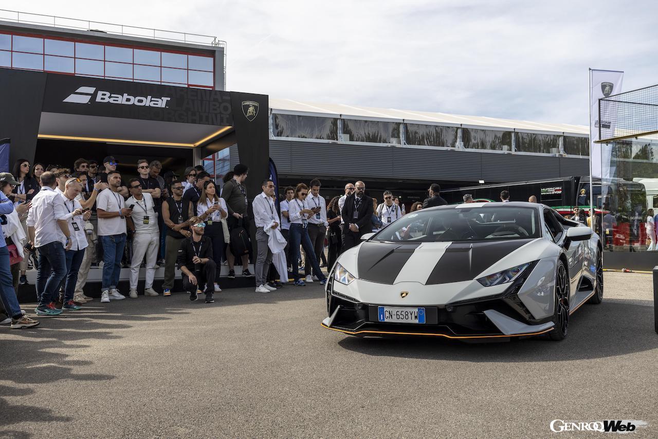 イモラ・サーキットで開催されたランボルギーニ・アリーナで、初公開された「BL001」。