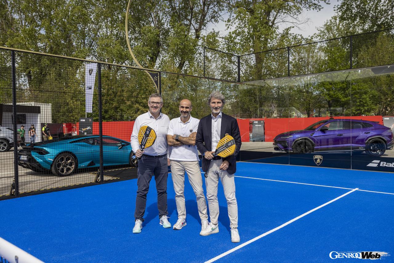 イモラ・サーキットで開催されたランボルギーニ・アリーナで、初公開された「BL001」。