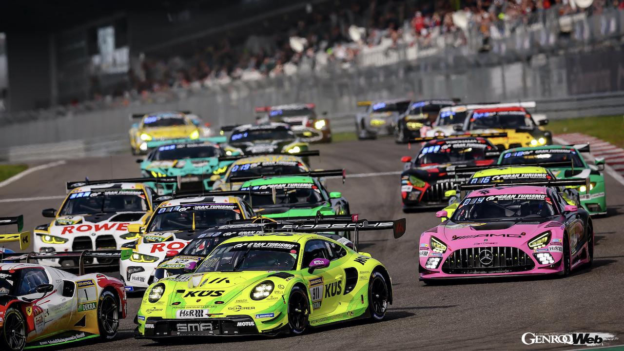 ニュルブルクリンク24時間予選レースに参戦した、ポルシェ 911 GT3 R。