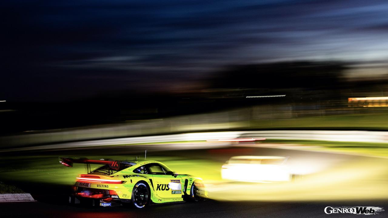 ニュルブルクリンク24時間予選レースに参戦した、ポルシェ 911 GT3 R。