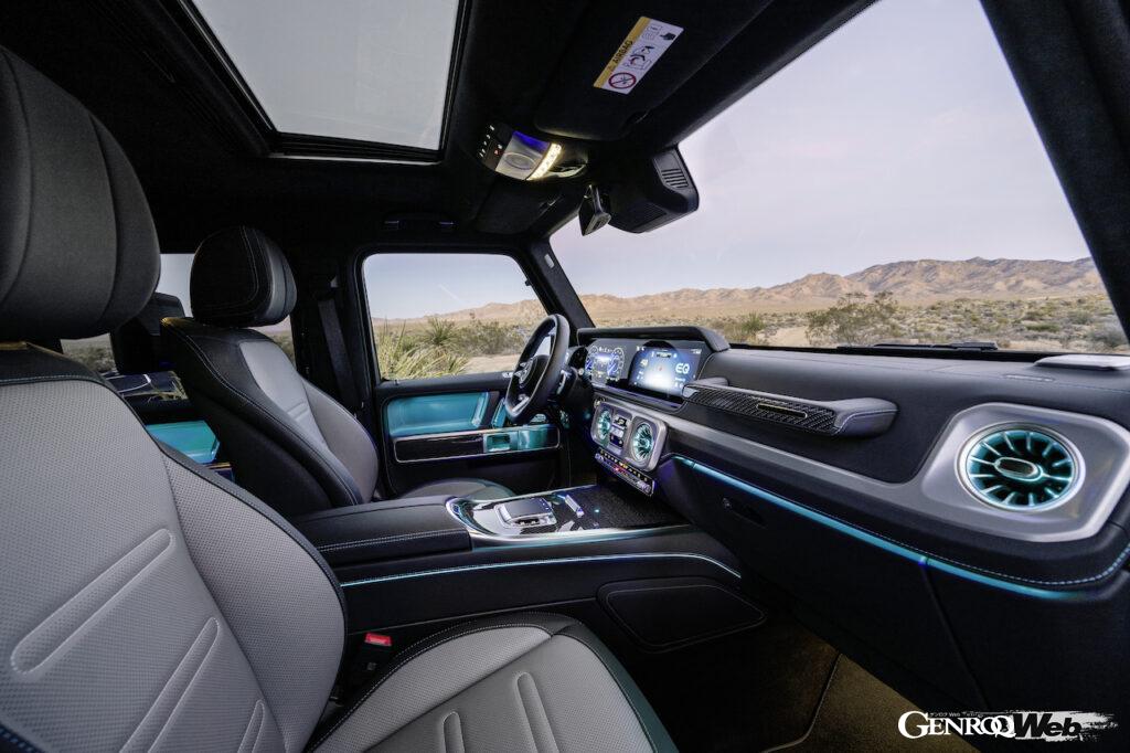 フル電動クロスカントリー4WD「メルセデス・ベンツ G 580 with EQ テクノロジー」のインテリア。