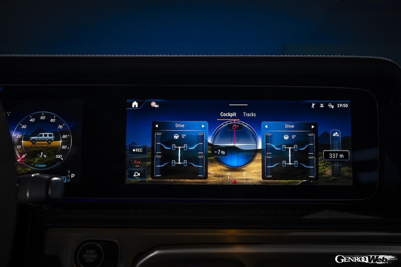 フル電動クロスカントリー4WD「メルセデス・ベンツ G 580 with EQ テクノロジー」のインテリア。