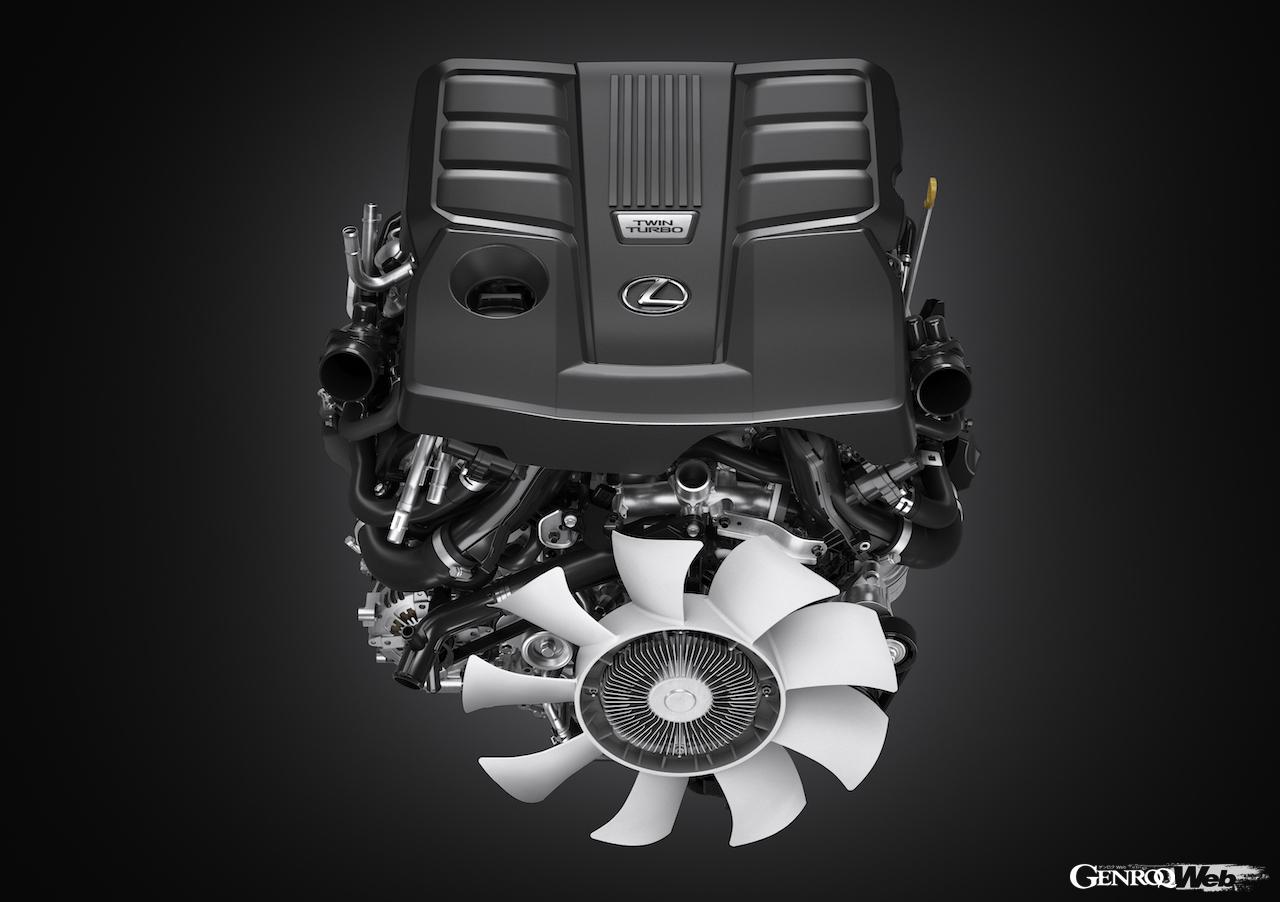 100台が先行導入される「レクサス GX550 “OVERTRAIL+”」のパワートレイン。