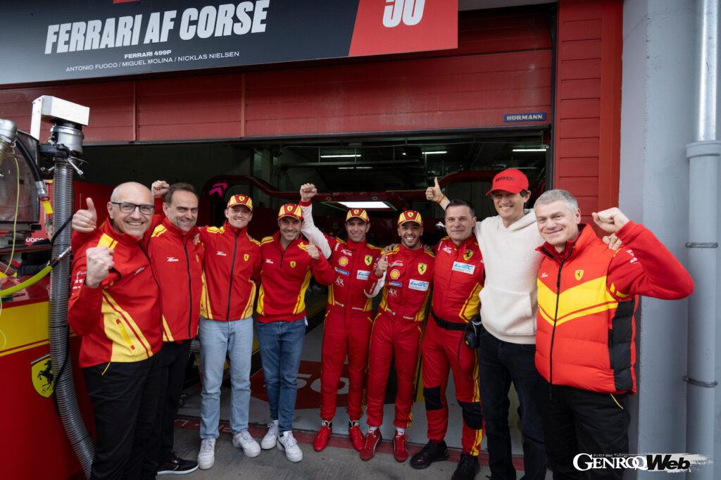 この日行われたプラクティス3回目、予選とトップタイムをマークしてきた499P 50号車がハイパーポールでもトップタイムを記録。1分29秒台のタイムをマークしたフェラーリ勢がグリッド上位を独占することになった。