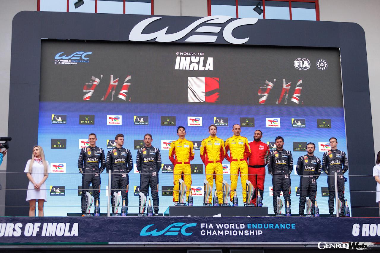 予選2番手からスタートしたAFコルセの83号車もまた、雨に翻弄されることになったが、8位でフィニッシュし、FIAワールドカップ・フォー・ハイパーカーチームのクラス優勝を達成した。