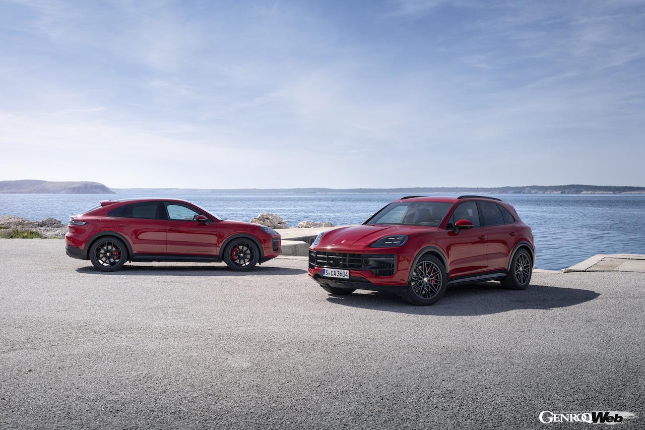 新型「カイエン GTS」および「カイエン GTS クーペ」のエクステリア。