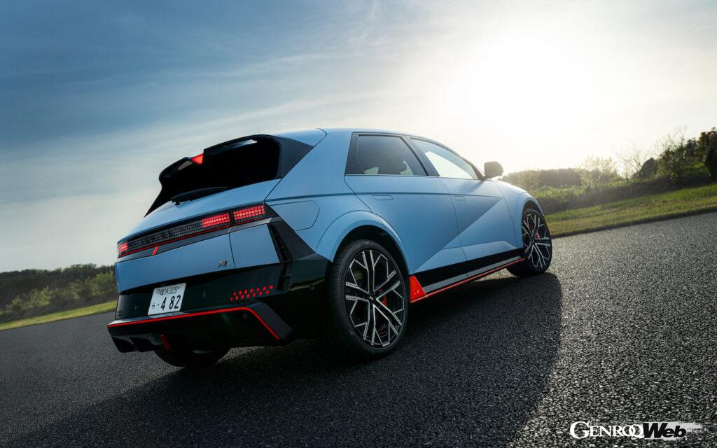 ヒョンデ初のパフォーマンスEV「アイオニック 5 N」のエクステリア。