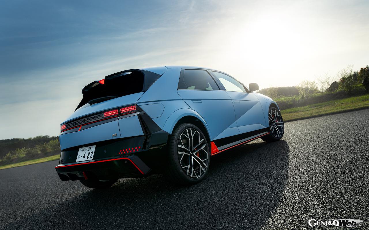 ヒョンデ初のパフォーマンスEV「アイオニック 5 N」のエクステリア。
