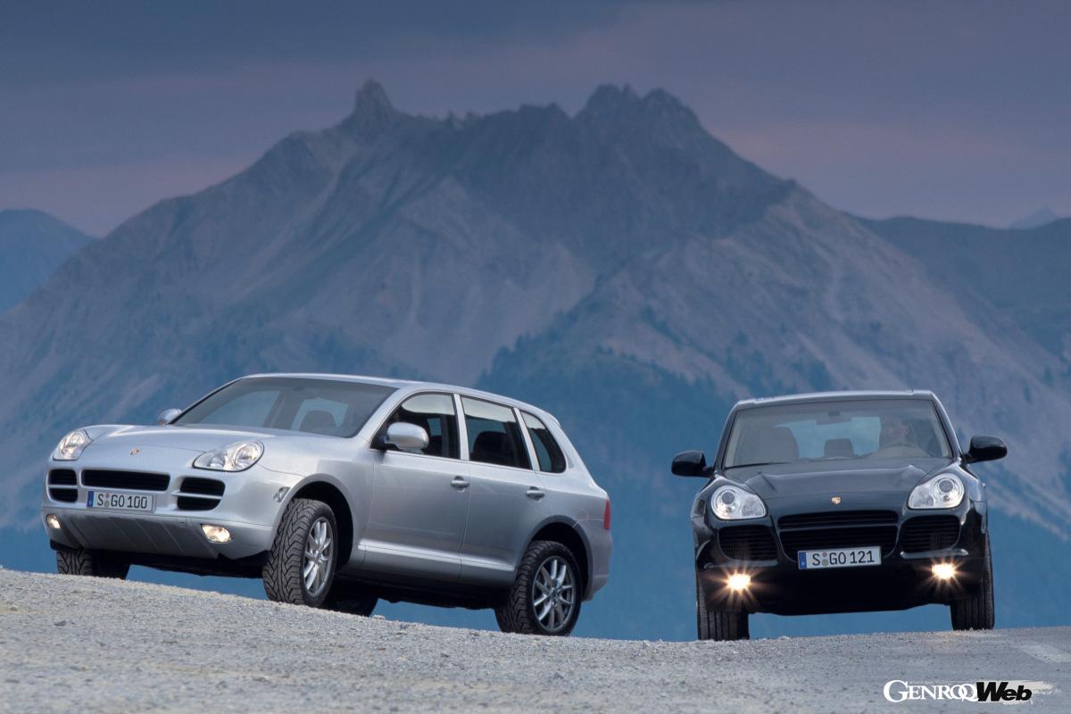 現行型マカン程度のボディサイズが魅力の初代カイエン。それでいて当初の価格は今のマカンより安かった。