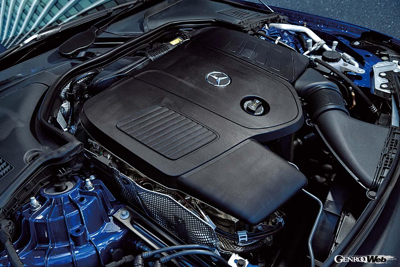 今回はモノグレードでの導入となり、エンジンはE200などにも積まれる2.0リッター直4ターボ。1760kgの車体に過不足のない動力性能をもたらす。