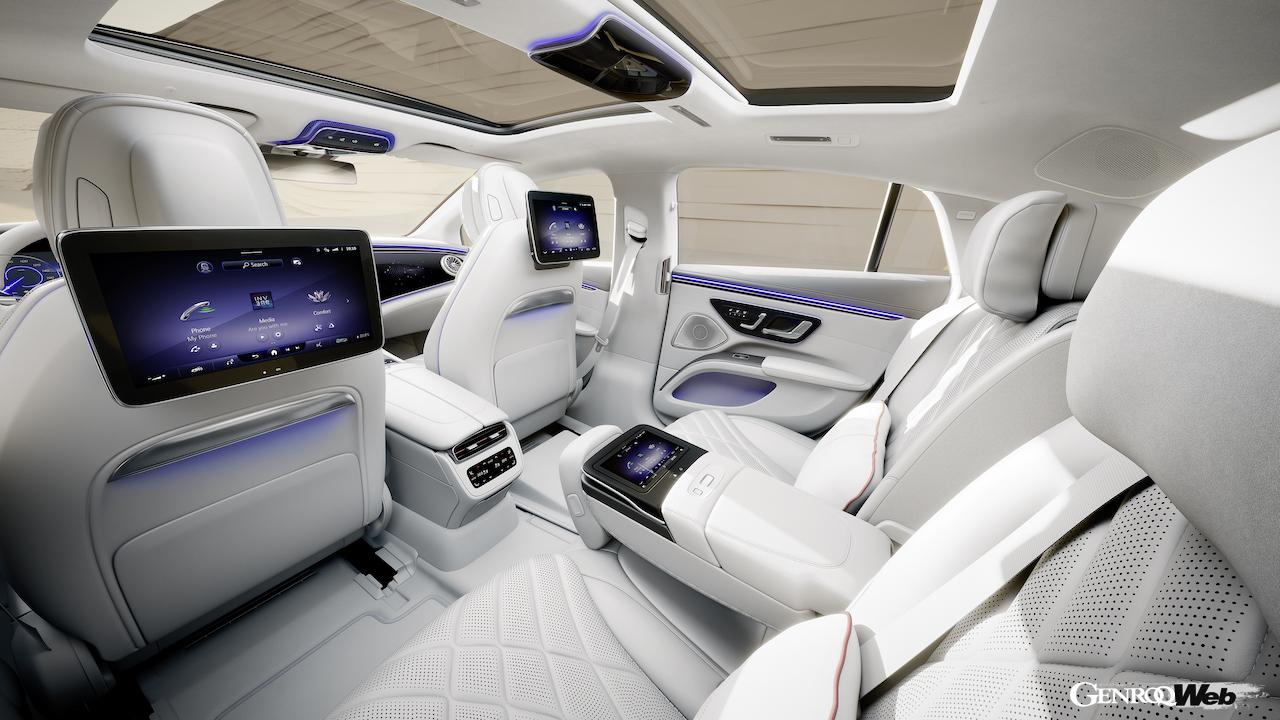 フル電動フラッグシップ「メルセデス・ベンツ EQS」改良新型のインテリア。