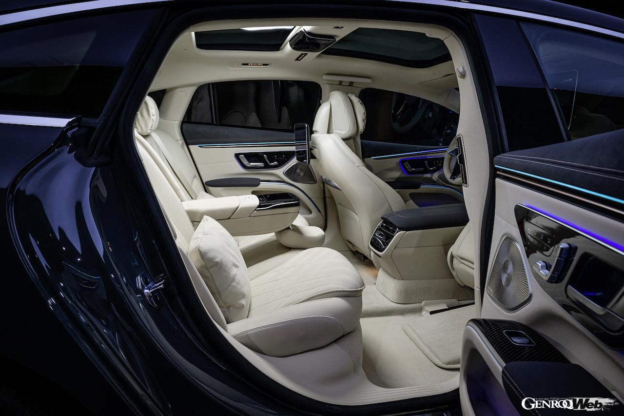 フル電動フラッグシップ「メルセデス・ベンツ EQS」改良新型のインテリア。