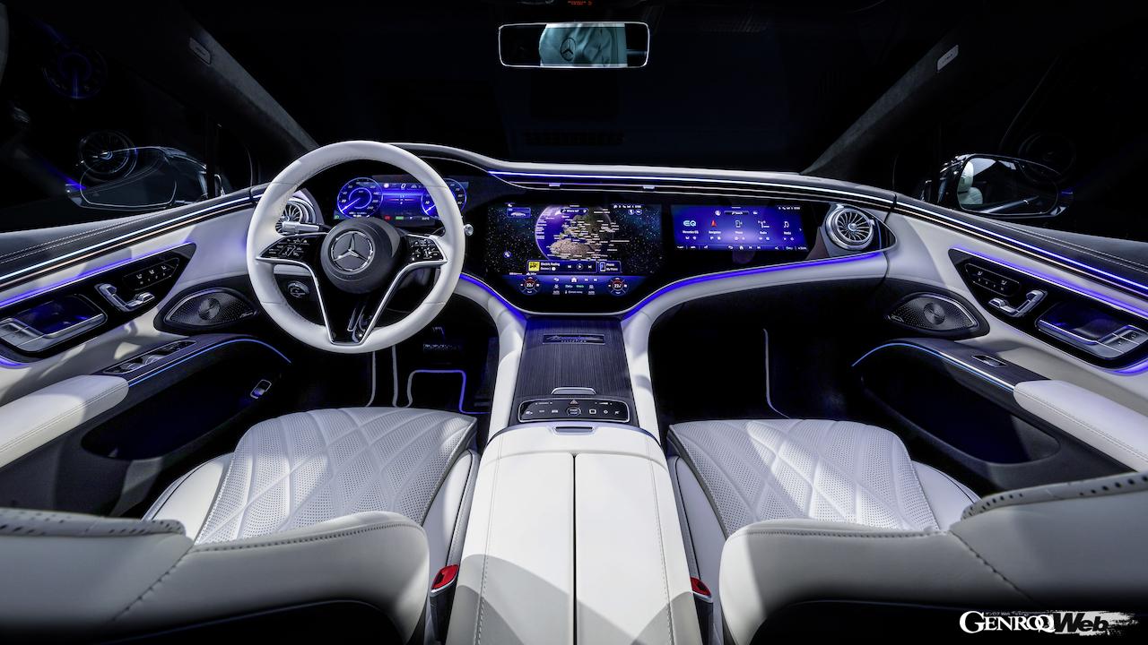フル電動フラッグシップ「メルセデス・ベンツ EQS」改良新型のインテリア。