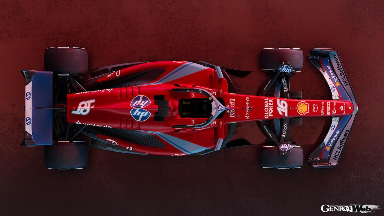 マイアミGP用に、歴史的なブルーのスペシャルカラーを纏った「フェラーリ SF-24」。