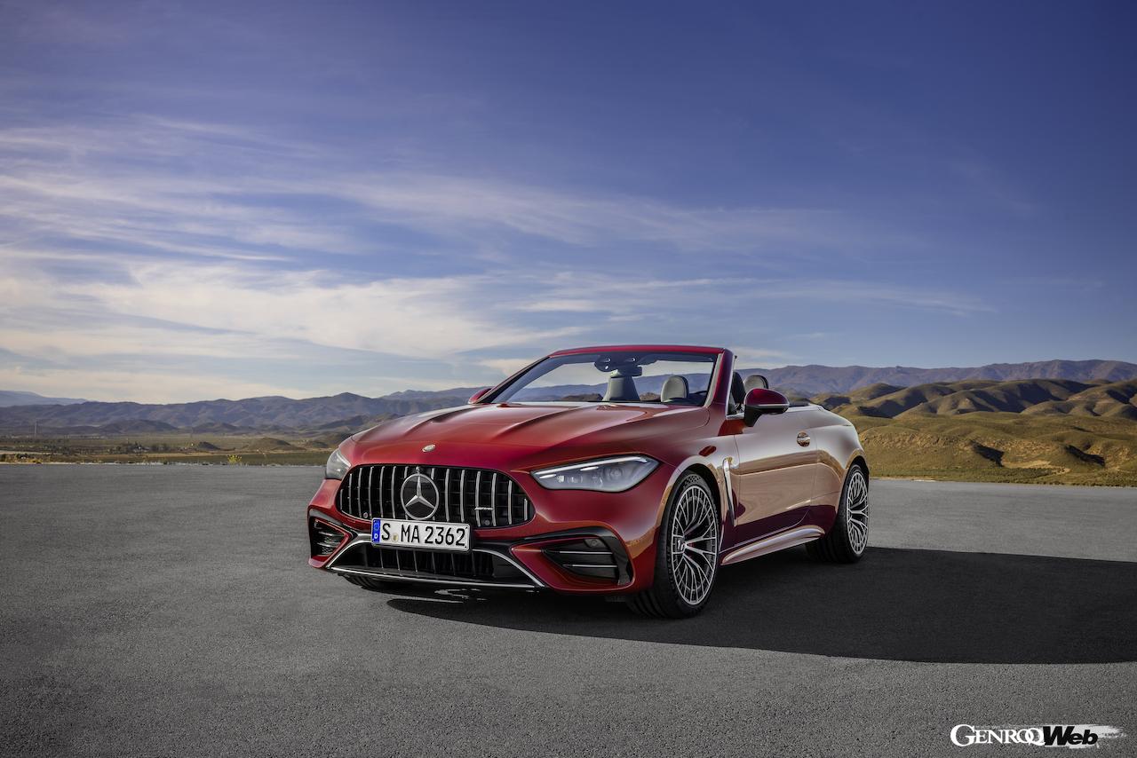 4シーターオープンスポーツ「メルセデス AMG CLE 53 4MATIC+ カブリオレ」のエクステリア。