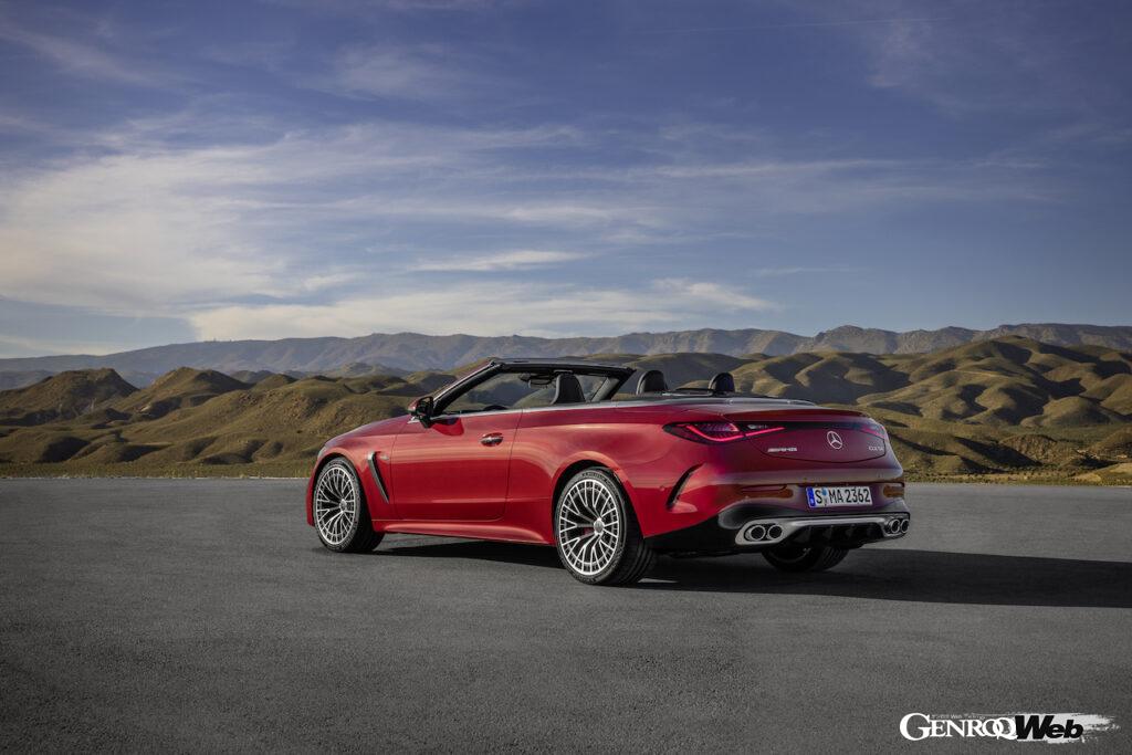 4シーターオープンスポーツ「メルセデス AMG CLE 53 4MATIC+ カブリオレ」のエクステリア。
