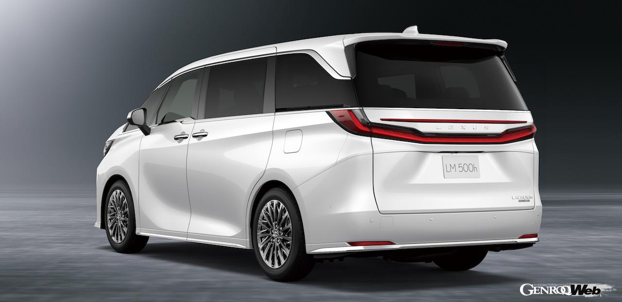 6人乗り仕様「レクサス LM500h ”version L”」のエクステリア。