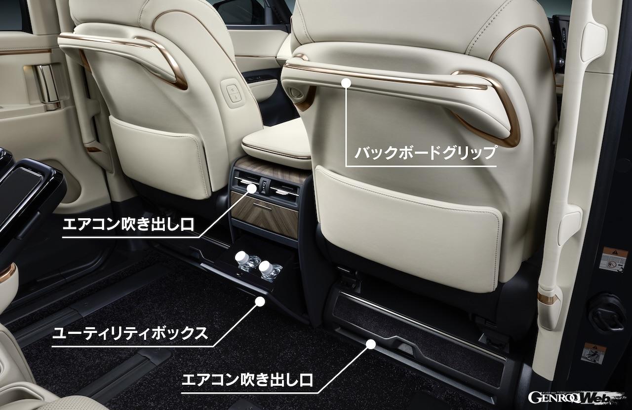 6人乗り仕様「レクサス LM500h ”version L”」のインテリリア。