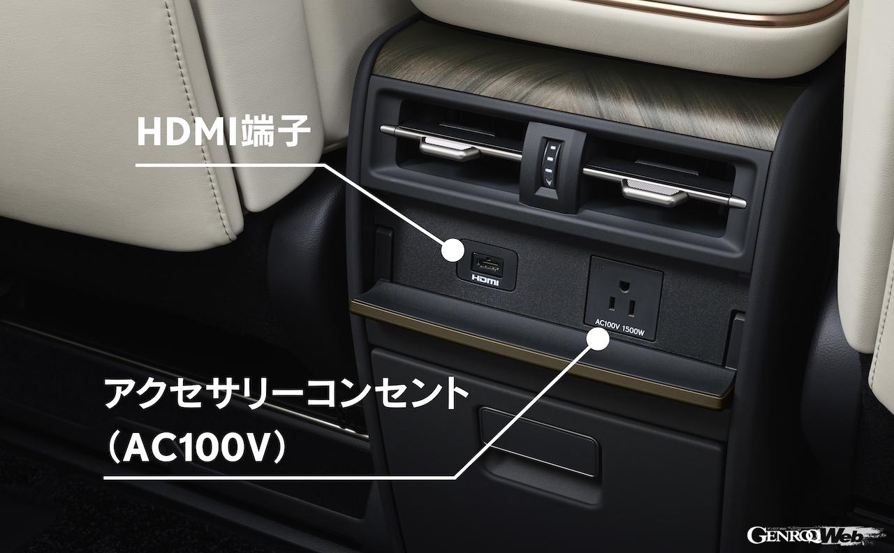 6人乗り仕様「レクサス LM500h ”version L”」のインテリリア。