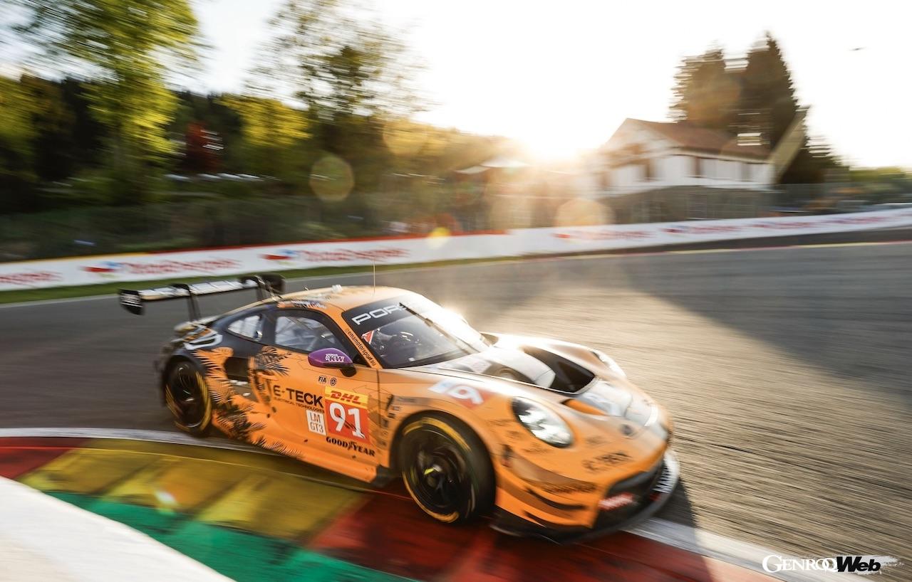 一時は順位を落としながらも、チームメイトの92号車を従えて、マンタイ・EMAのポルシェ 911 GT3 R 91号車がシーズン初勝利を飾った。