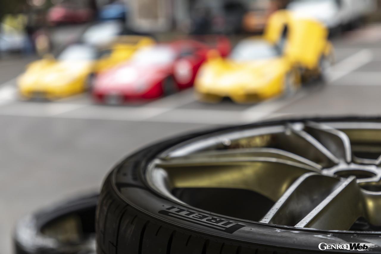 F40、F50、エンツォに続き、フェラーリとピレリは現在GTO用のタイヤも開発中。10月の40周年記念イベントまでにリリースされる見込みだ。