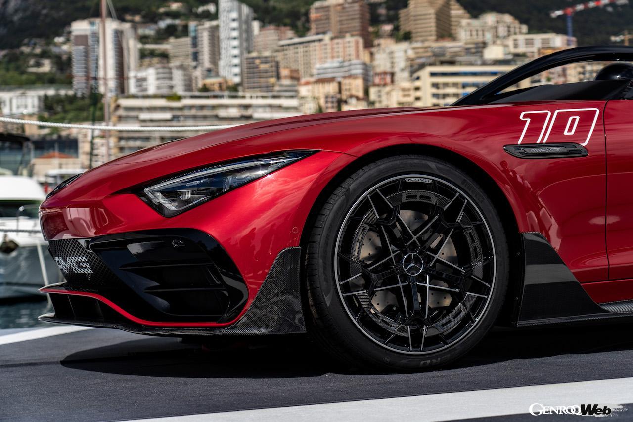 2025年に市販化を予定している「コンセプト メルセデス AMG ピュアスピード」のエクステリア。