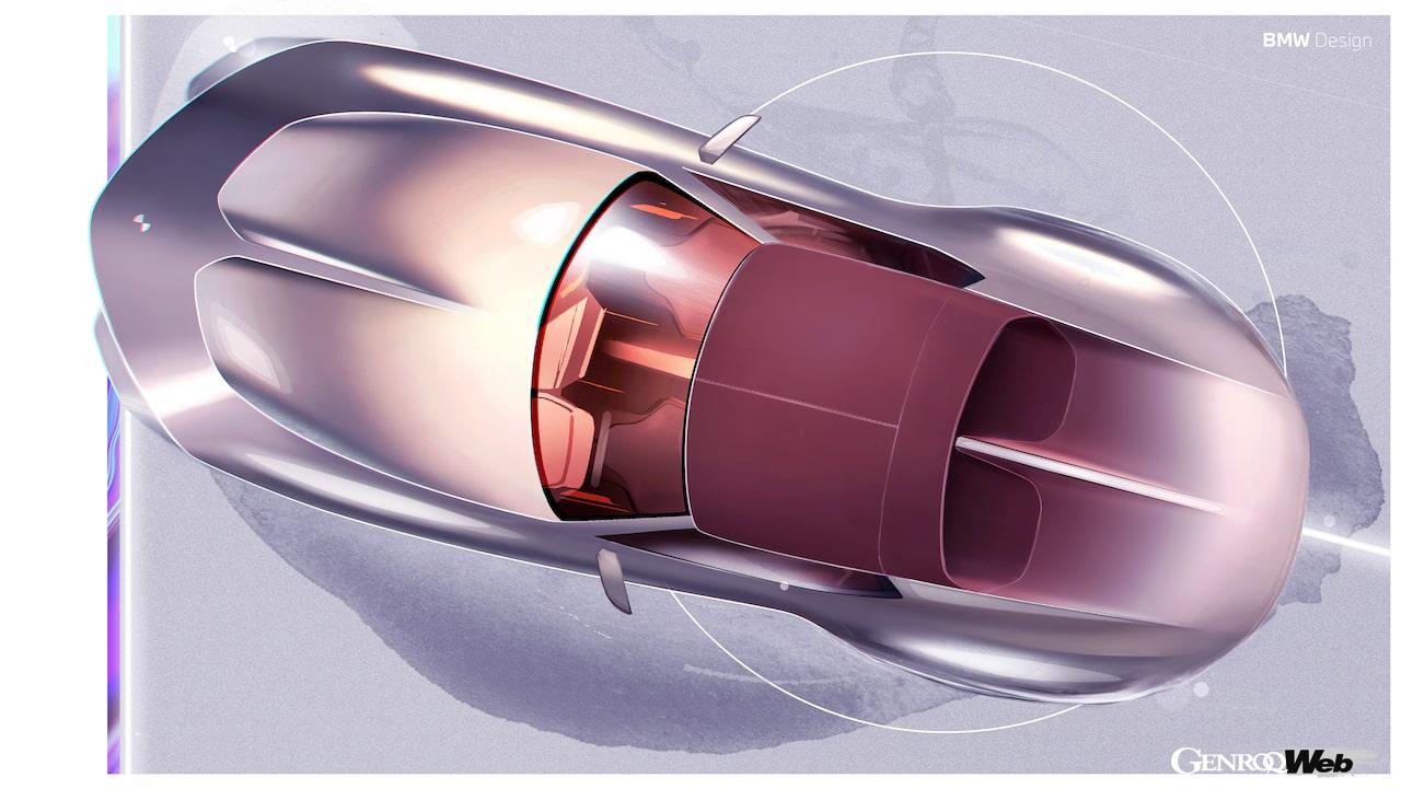 2シーターオープン「BMW コンセプト スカイトップ」のデザインスケッチ。