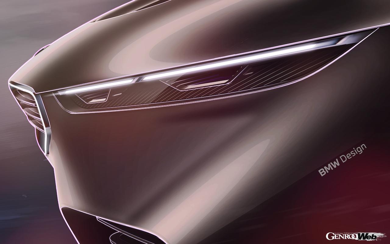 2シーターオープン「BMW コンセプト スカイトップ」のデザインスケッチ。
