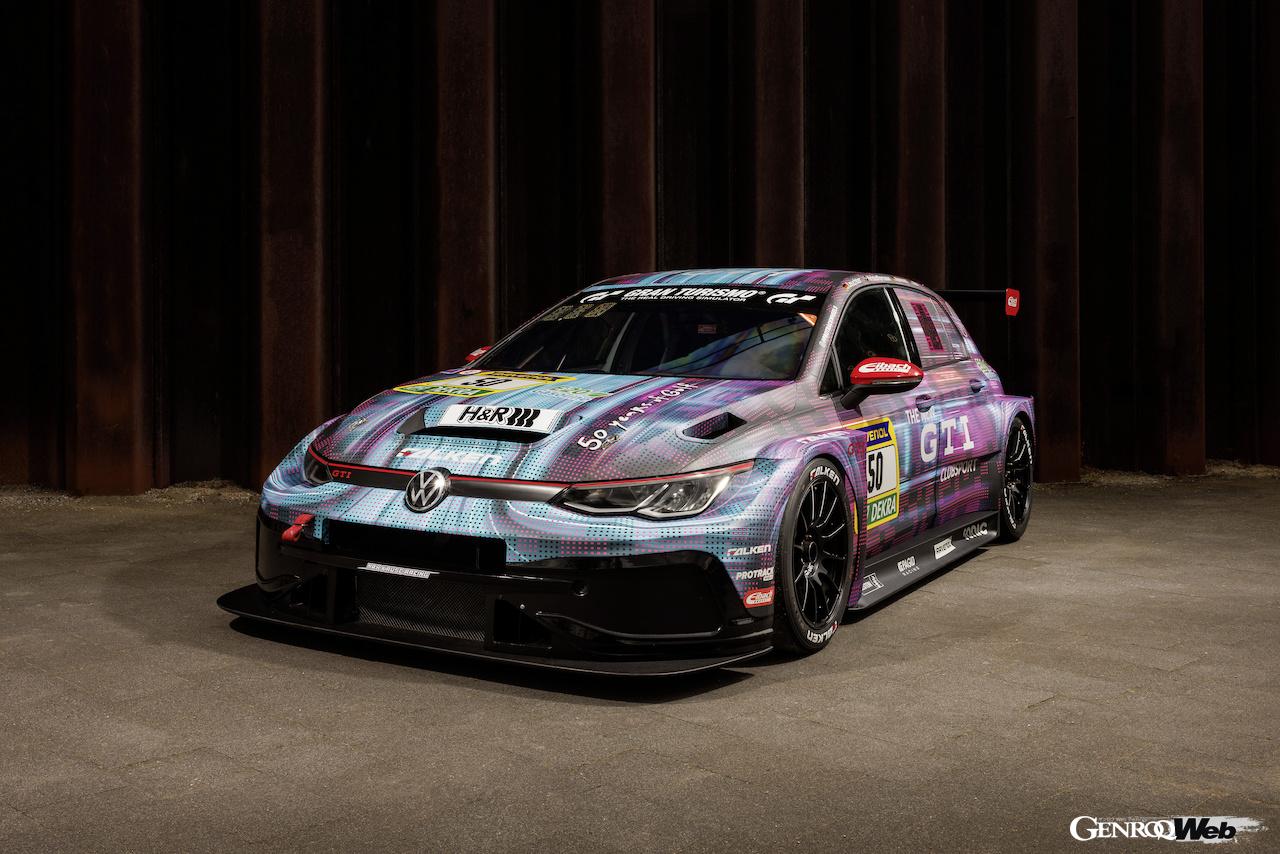 ニュルブルクリンク24時間レースに参戦するレーシング仕様の「ゴルフ GTI クラブスポーツ24h」。