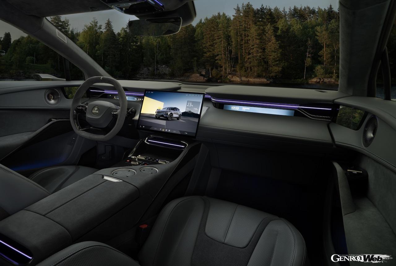 フル電動ハイパーSUV「ロータス エレトレ」のインテリア。