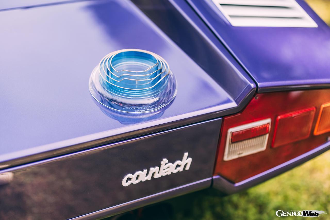 コンコルソ・デレガンツァ・ヴィラ・デステに展示された、1976年製ランボルギーニ カウンタック LP400」。