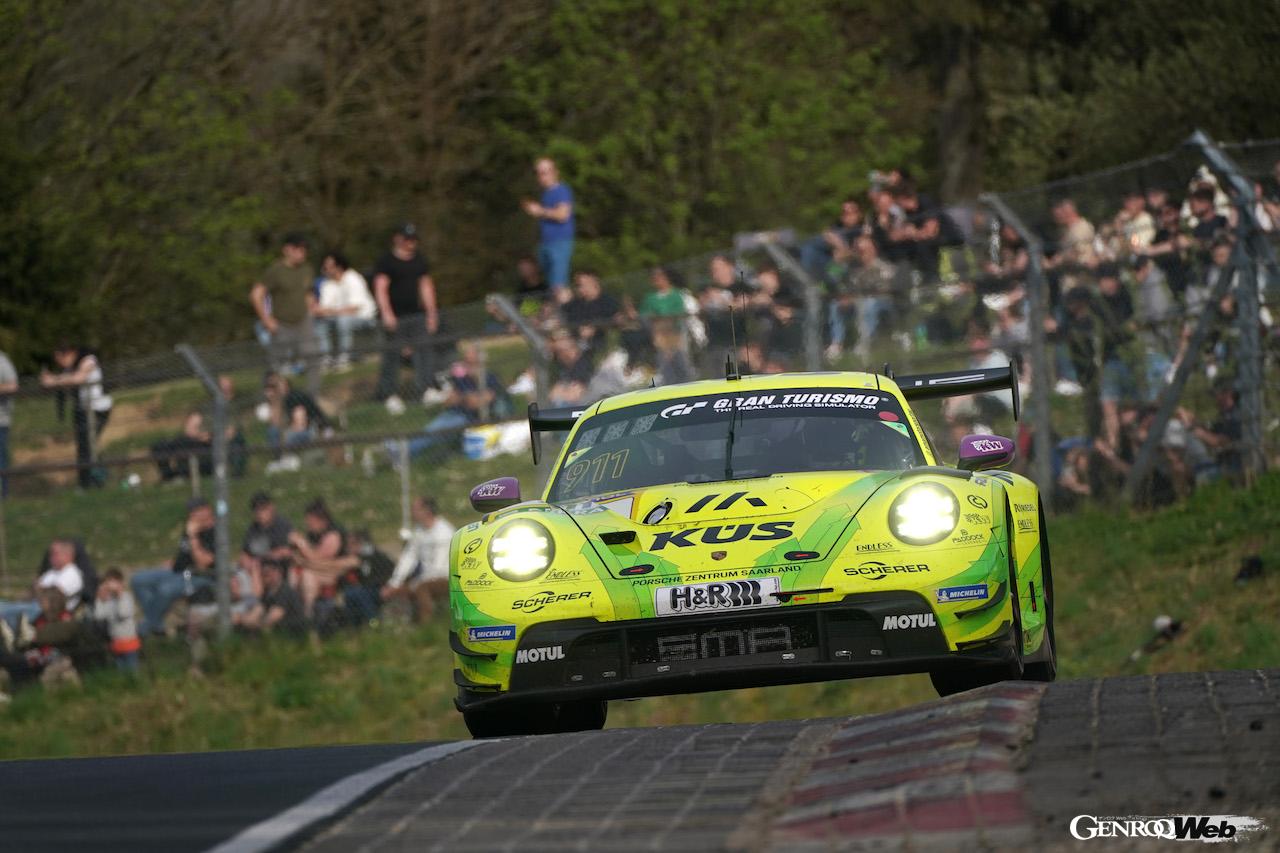ニュルブルクリンク24時間で、総合優勝を狙う「ポルシェ 911 GT3 R」。