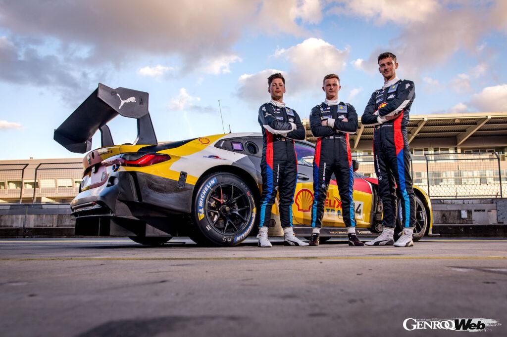 BMW MチームRMGの72号車は、2000年以降に生まれたBMW Mのワークスドライバー「Gen2K」のシャルル・ウィーツ（左）、ダン・ハーパー（中央）、マックス・ヘッセ（右）がステアリングを握る。