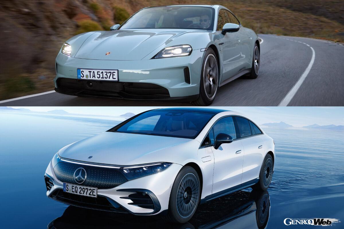 ポルシェ タイカンとメルセデス・ベンツ EQS