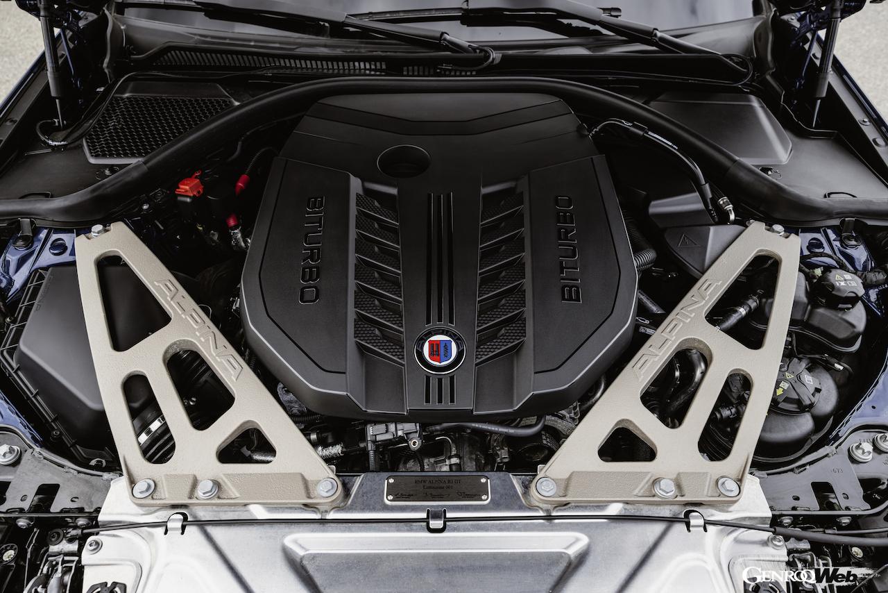 「BMW アルピナ B3 GT リムジン」の3.0リッター直列6気筒ビターボ・エンジン。
