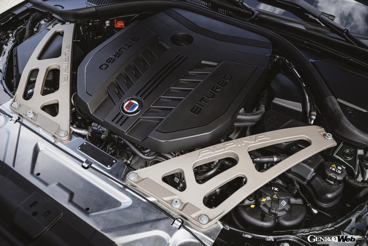 「BMW アルピナ B3 GT ツーリング」の3.0リッター直列6気筒ビターボ・エンジン。