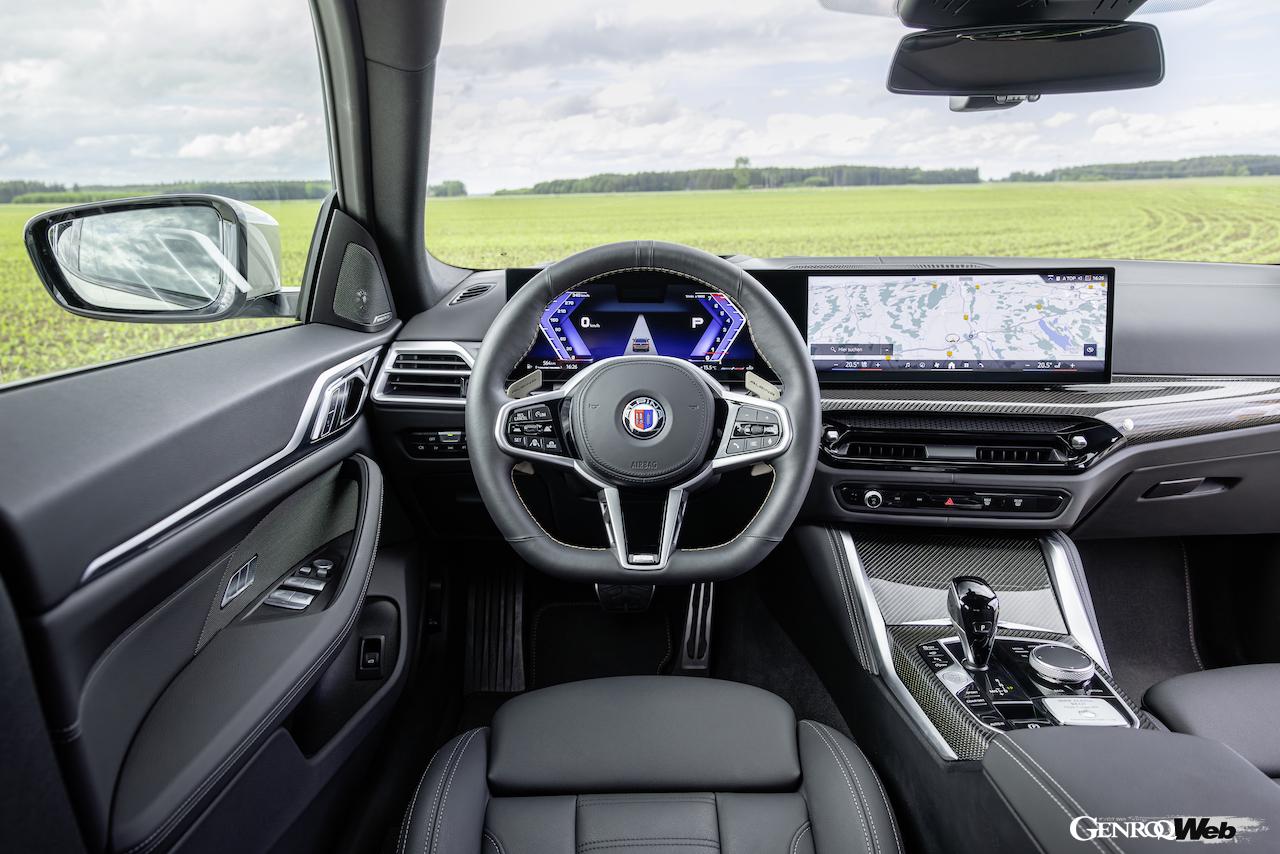 「BMW アルピナ B4 GT グランクーペ」のインテリア。