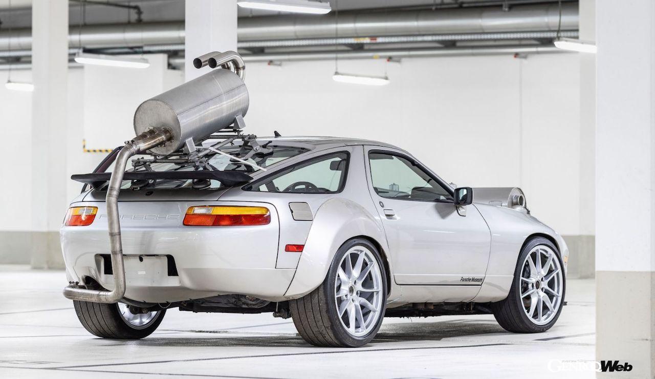 様々な機器やコンポーネントがボディに装着された、ポルシェ 928騒音テスト車両。