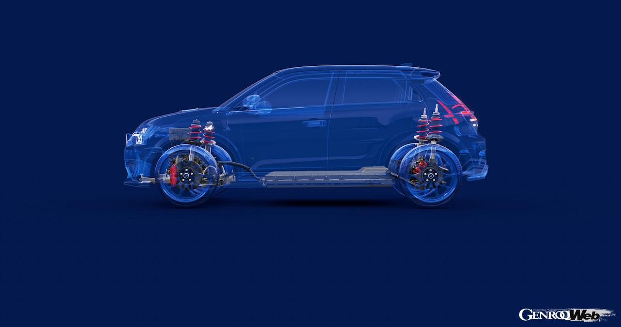 アルピーヌ初のフル電動コンパクト「A290」の電動パワートレイン。