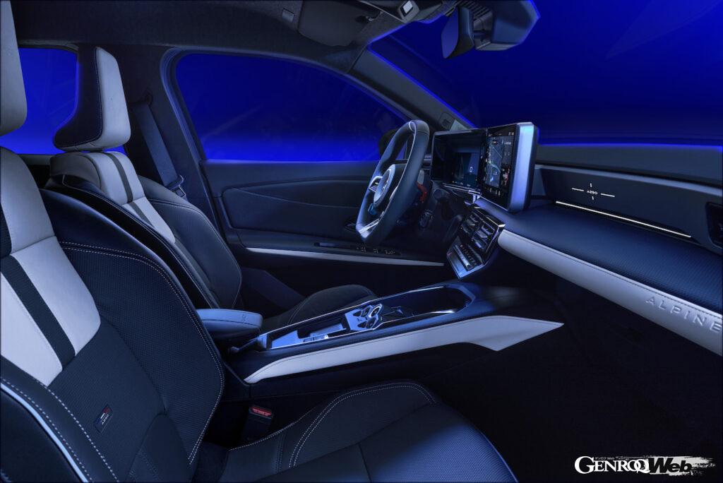 アルピーヌ初のフル電動コンパクト「A290」のインテリア。