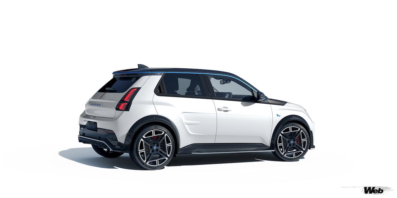 アルピーヌ初のフル電動コンパクト「A290」のエクステリア。