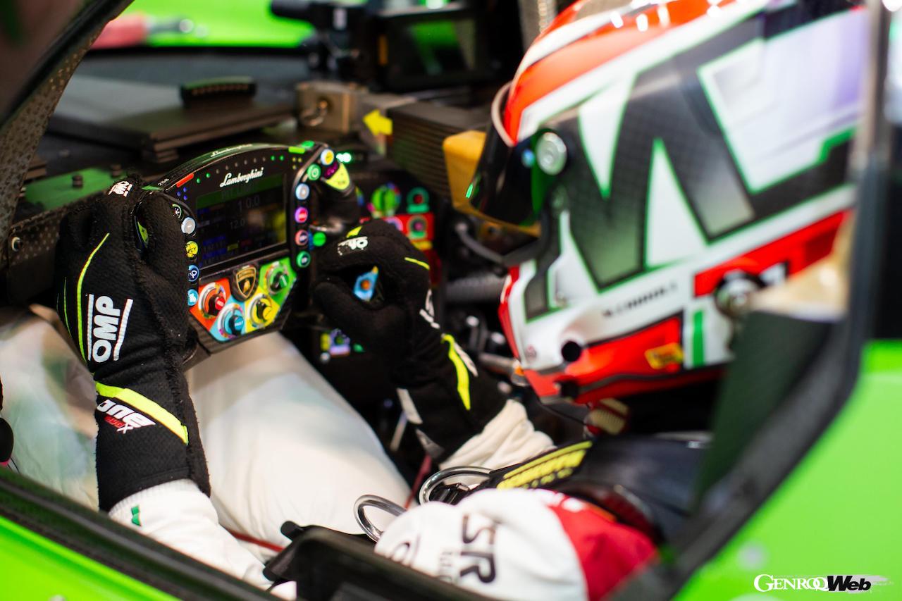 24時間レースを10位で走り切り、チームにポイントを持ち帰ったランボルギーニ SC63 63号車。