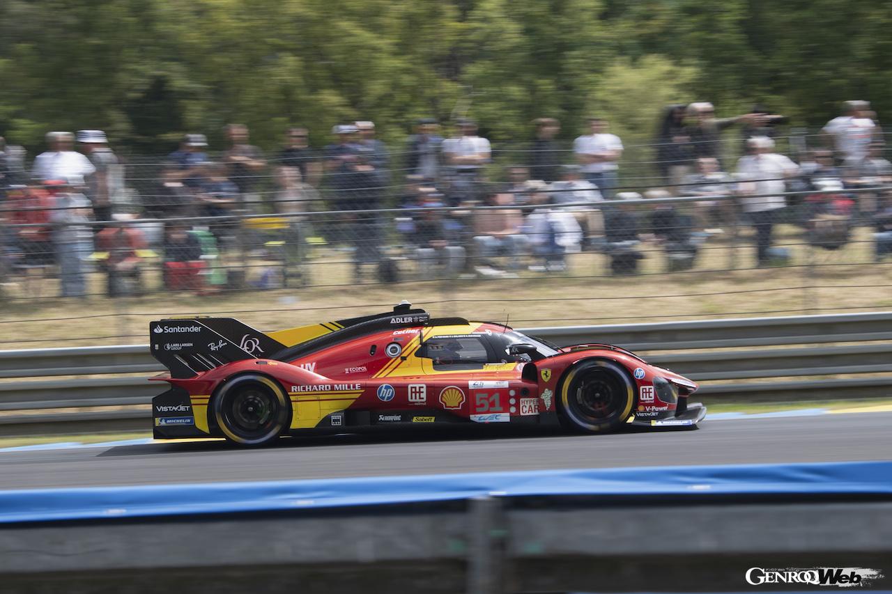 終盤まで首位争いに加わり、3位でフィニッシュしたフェラーリ 499P 51号車。