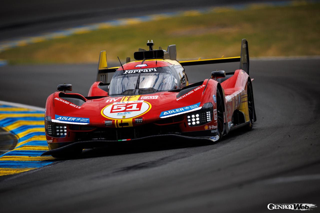終盤まで首位争いに加わり、3位でフィニッシュしたフェラーリ 499P 51号車。
