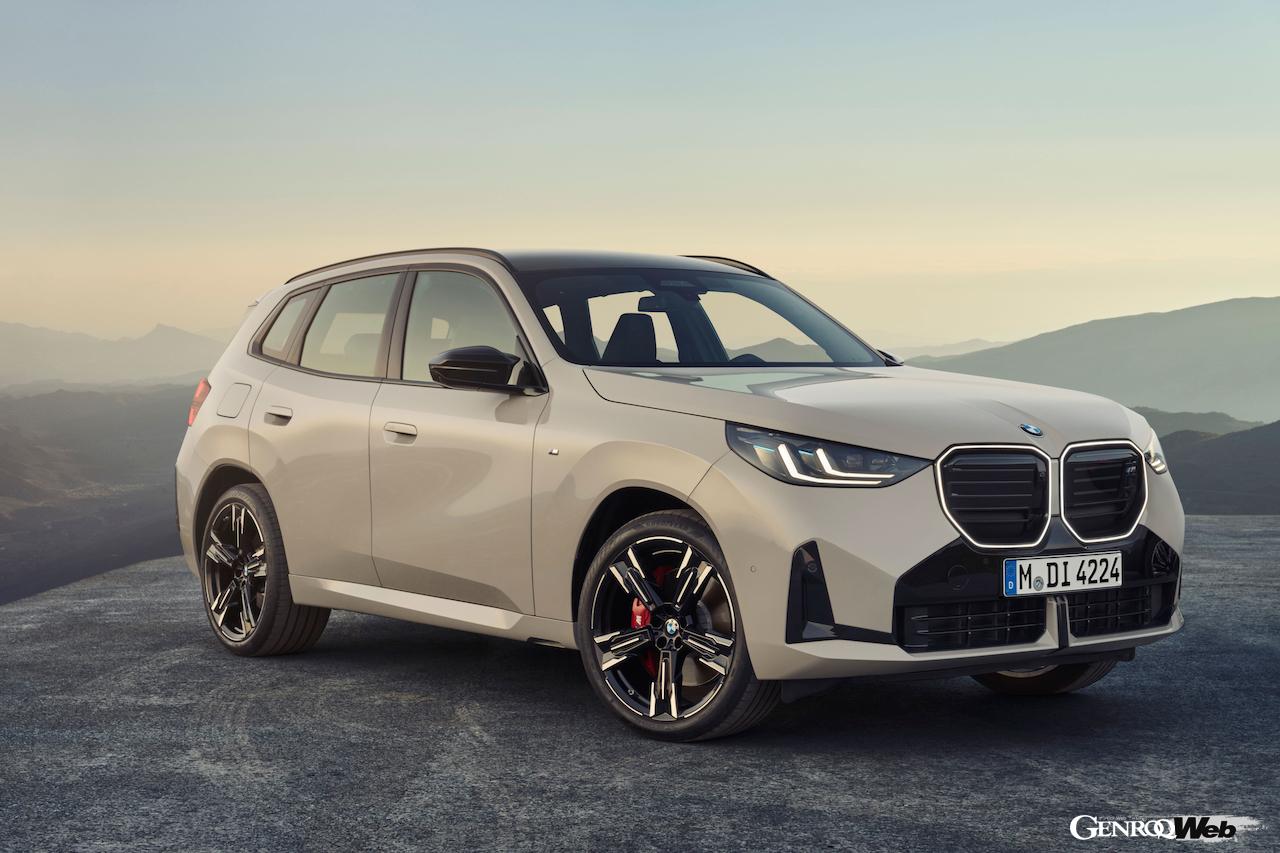 4代目に進化した新型「BMW X3 M50 xDrive」のエクステリア。