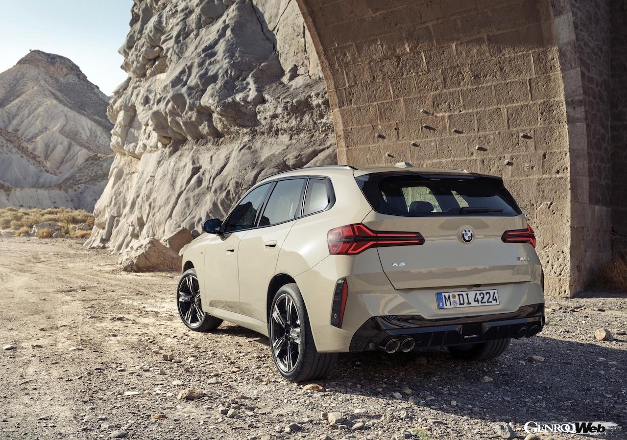 4代目に進化した新型「BMW X3 M50 xDrive」のエクステリア。